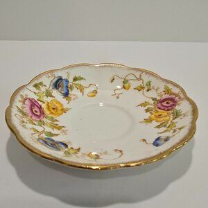 Royal Albert - Vintage Saucer, Anemone #2583 Multi-colored w/Gold 1940's-1950's​